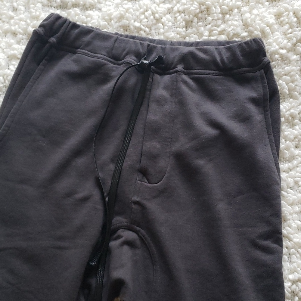 hip and bone harem style charcoal gray sweatpants jogger medium
